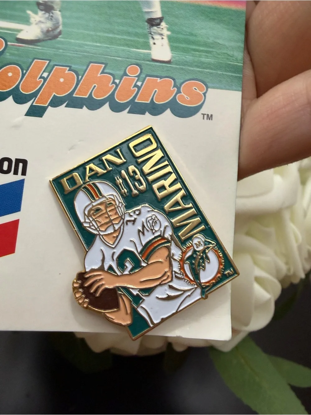 Dan Marino Dolphins Pin and Card